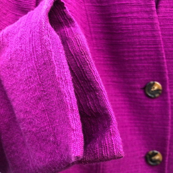 Evan-Picone Fuchsia Two Button Textured Career Suit Formal Blazer Jacket EUC 12P - Picture 5 of 10